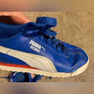 Puma size 12 T classic royal blue and white sneakers. Unisex